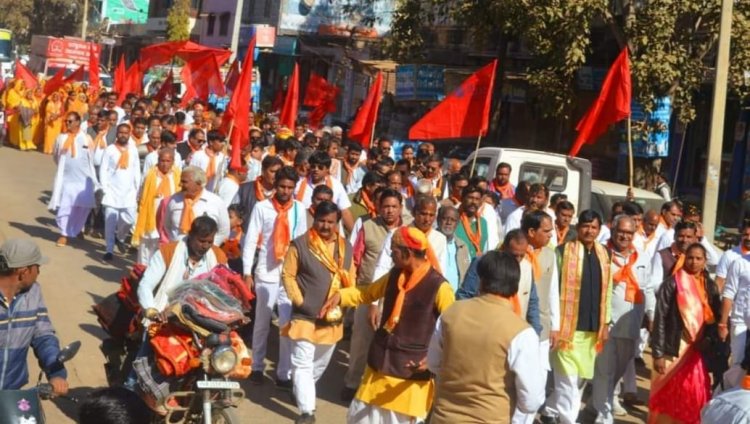भगवान परशुराम कुंड आमंत्रण यात्रा का किया भव्य स्वागत