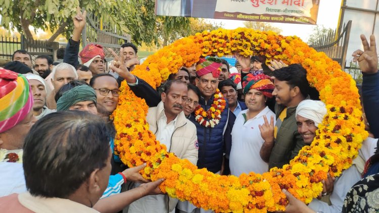नीमकाथाना जिला बनाओ यात्रा के खण्डेला में प्रवेश होने पर प्रधान गिरीराज सिंह ने स्वागत कर दिया समर्थन