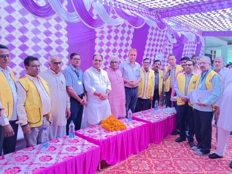विशाल निशुल्क मोतियाबिंद जांच व लेंस प्रत्यारोपण शिविर एवं चश्मा वितरण शिविर का आयोजन