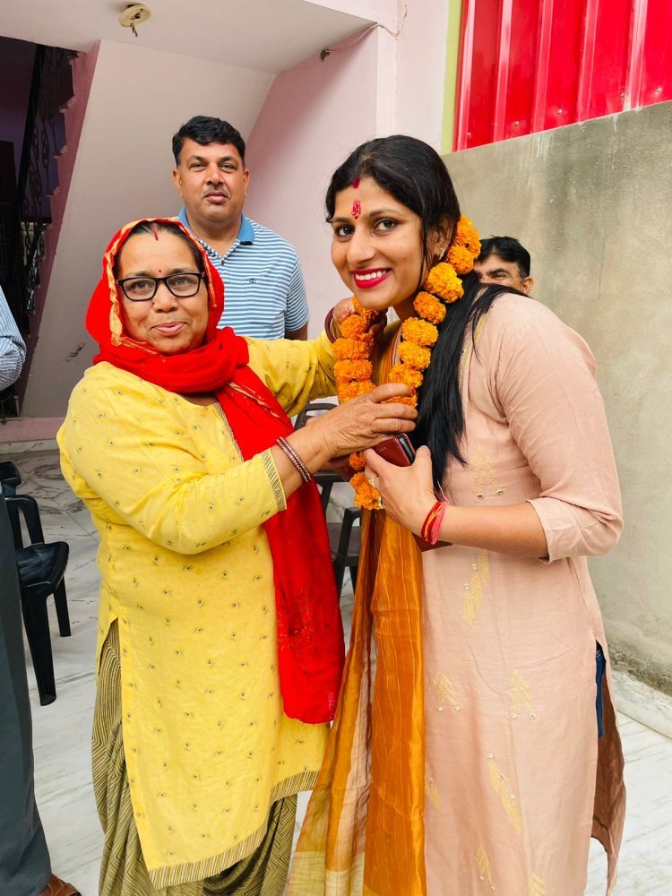 भादवाड़ी की बेटी ने हरियाणा की राजनीति में किया नाम रोशन