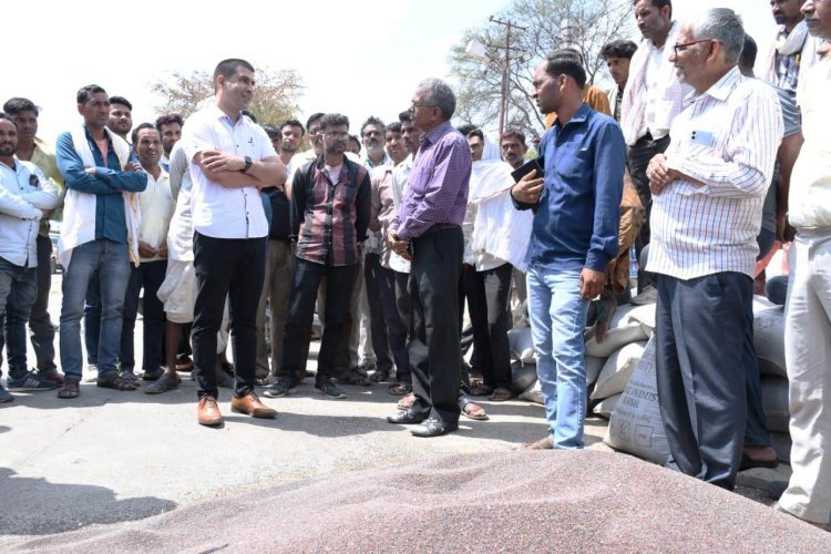 कृषि उपज मण्डी सवाई माधोपुर का जिला कलेक्टर ने किया निरीक्षण