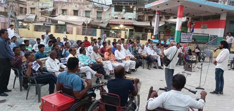 गांधी चौक में हुई सुजला महसत्याग्रह के तहत बैठक