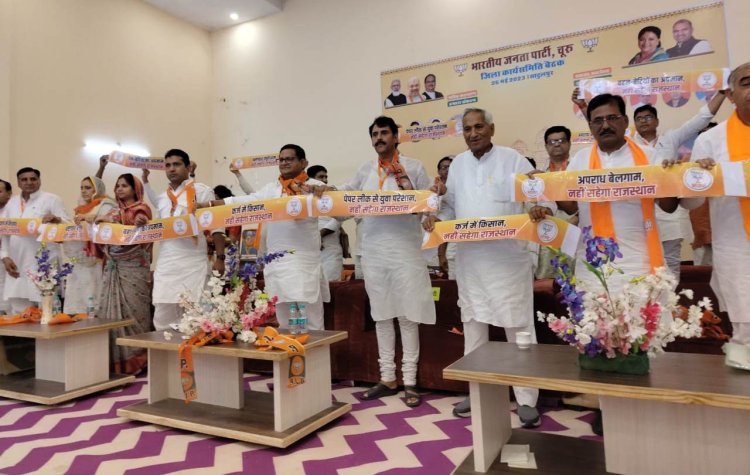 भाजपा जिला कार्यसमिति का सादुलपुर में आयोजन