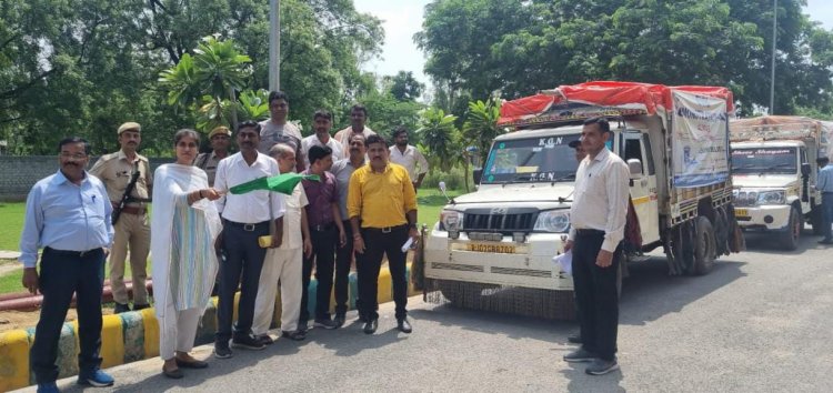 ईवीएम / वीवी पैट की कार्यप्रणाली की जानकारी प्रदान करने हेतु मतदाता जागरूकता रथ किया रवाना 