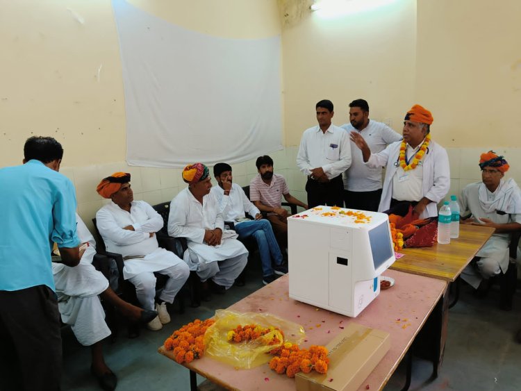 विराटनगर सीएचसी को चार लाख रुपए की सीबीसी मशीन की भेंट