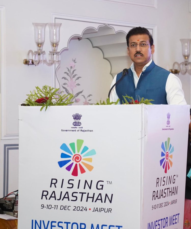 'राइजिंग राजस्थान समिट' से विकास को नई दिशा: कर्नल राज्यवर्धन राठौड़