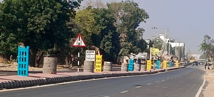 ट्री गार्ड्स से बढ़ा सालासर रोड़ का सौंदर्यीकरण