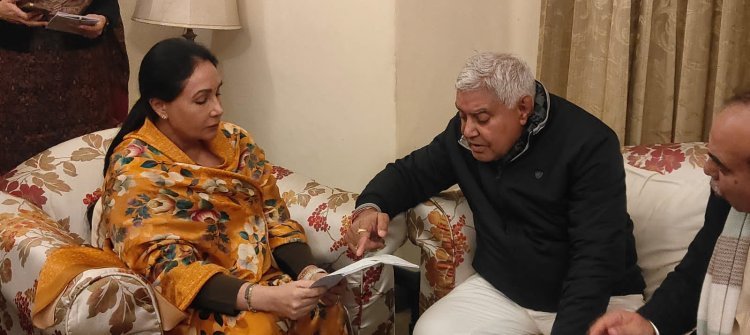 उप मुख्यमंत्री से मिले विधायक ताराचंद सारस्वत जयपुर टाइम्स