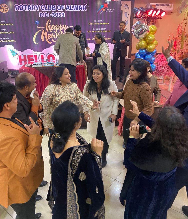 रोटरी क्लब अलवर ने ऋतम्भरा रिजॉर्ट में धूमधाम से मनाया नववर्ष  