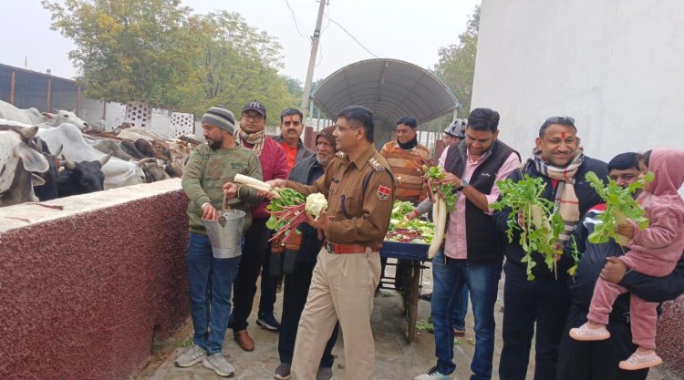 गौसेवा कर मनाई मकर सक्रांति
