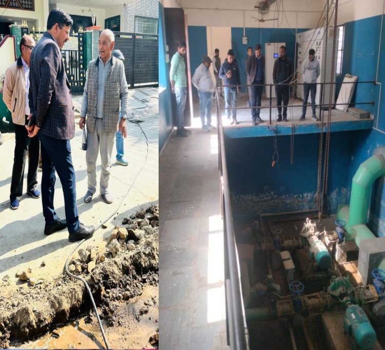 अतिरिक्त मुख्य अभियन्ता ने किया शहर के विभिन्न स्थानों व पम्प हाउसों का निरीक्षण
