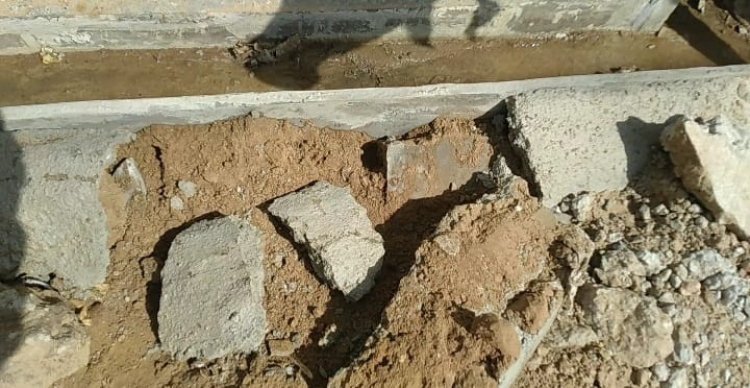 लीपापोती करके नाली निर्माण कार्य, क्षतिग्रस्त होने पर जांच की मांग