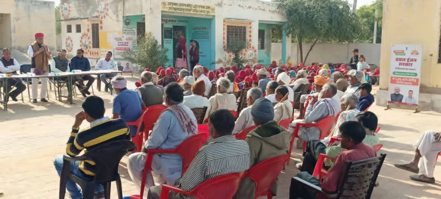 विकास के पहियों पर दौड़ रहा है राजस्थान - महर्षि विकास रथ का कार्यक्रम रविवार को भरपालसर,लाछडसर,परसनेऊ व आलसर में हुआ आयोजित