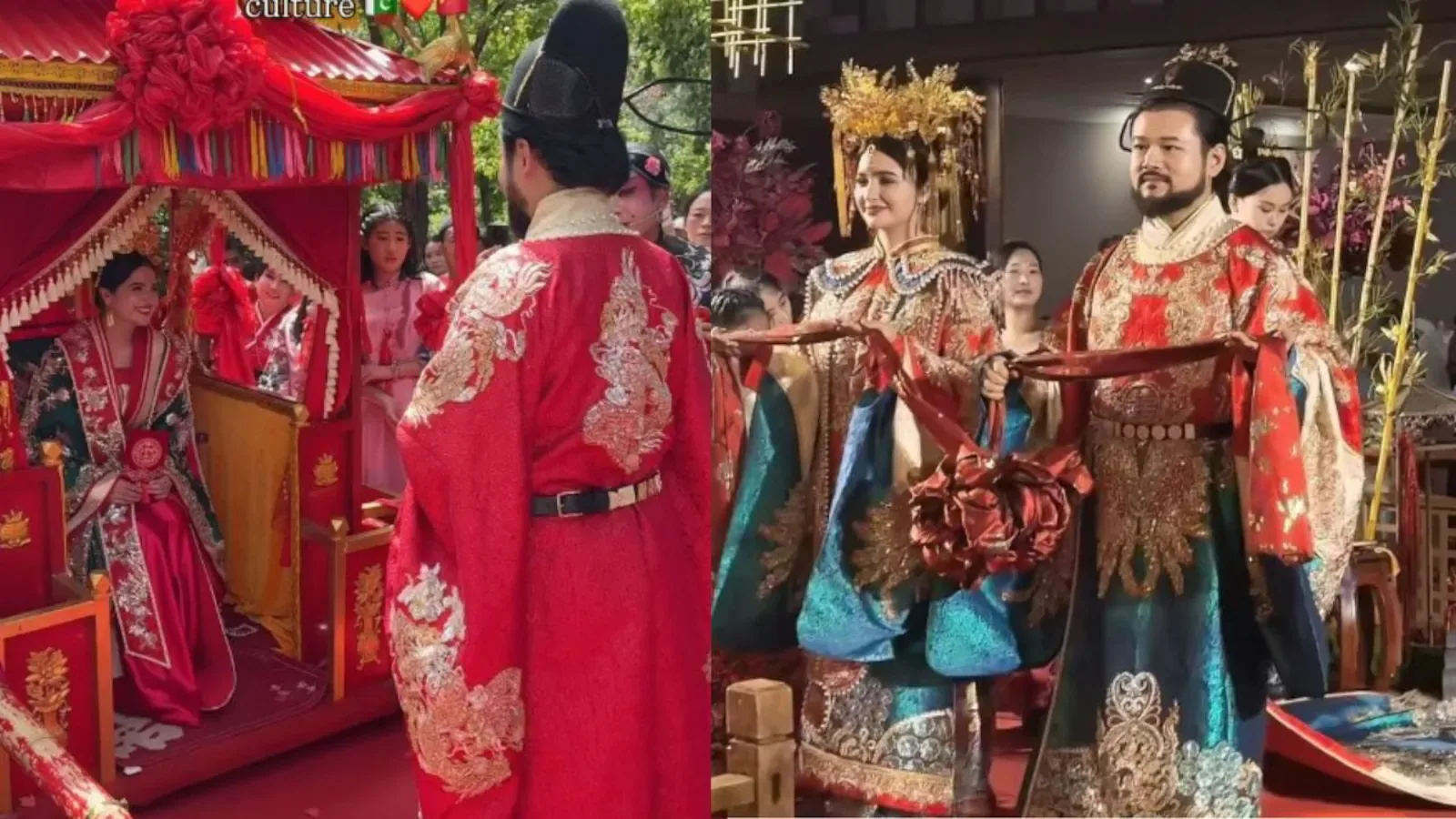 Pakistani Bride Embraces Chinese Traditions in Viral Wedding Spectacle