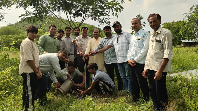 Gopalpura Youth Group Leads Green Initiative at Local Temple Grounds