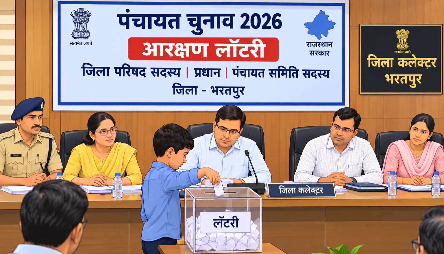 भरतपुर पंचायत चुनाव 2026: जिला परिषद और प्रधान पदों के लिए आरक्षण लॉटरी संपन्न, अब सरपंचों की बारी