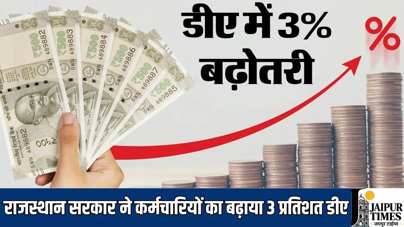 Rajasthan DA hike : राजस्थान सरकार ने कर्मचारियों का बढ़ाया 3 प्रतिशत डीए, 6 लाख कर्मचारियों को मिलेगा सात हजार बोनस